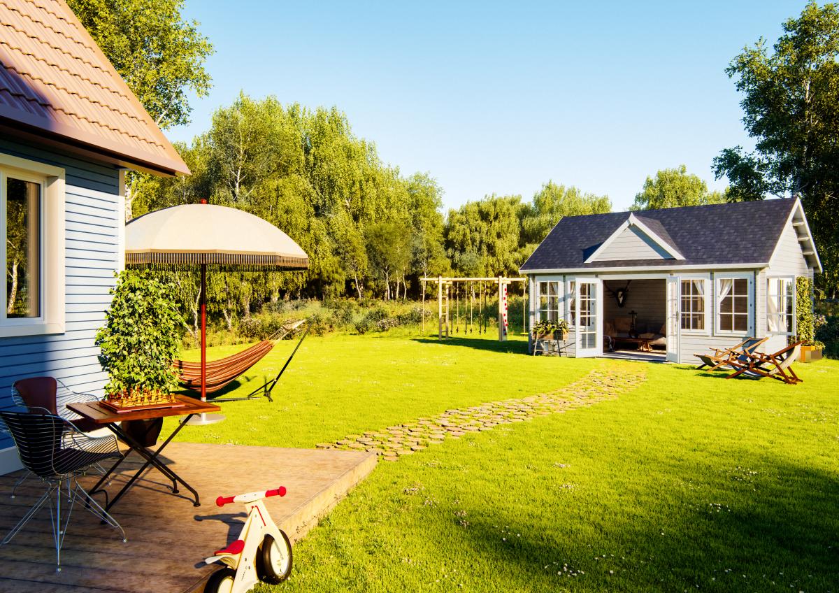 Palmako | Claudia XL (18'1" x 13'1" | 208.8 sq.ft. | 1.7") Clockhouse Log Cabin