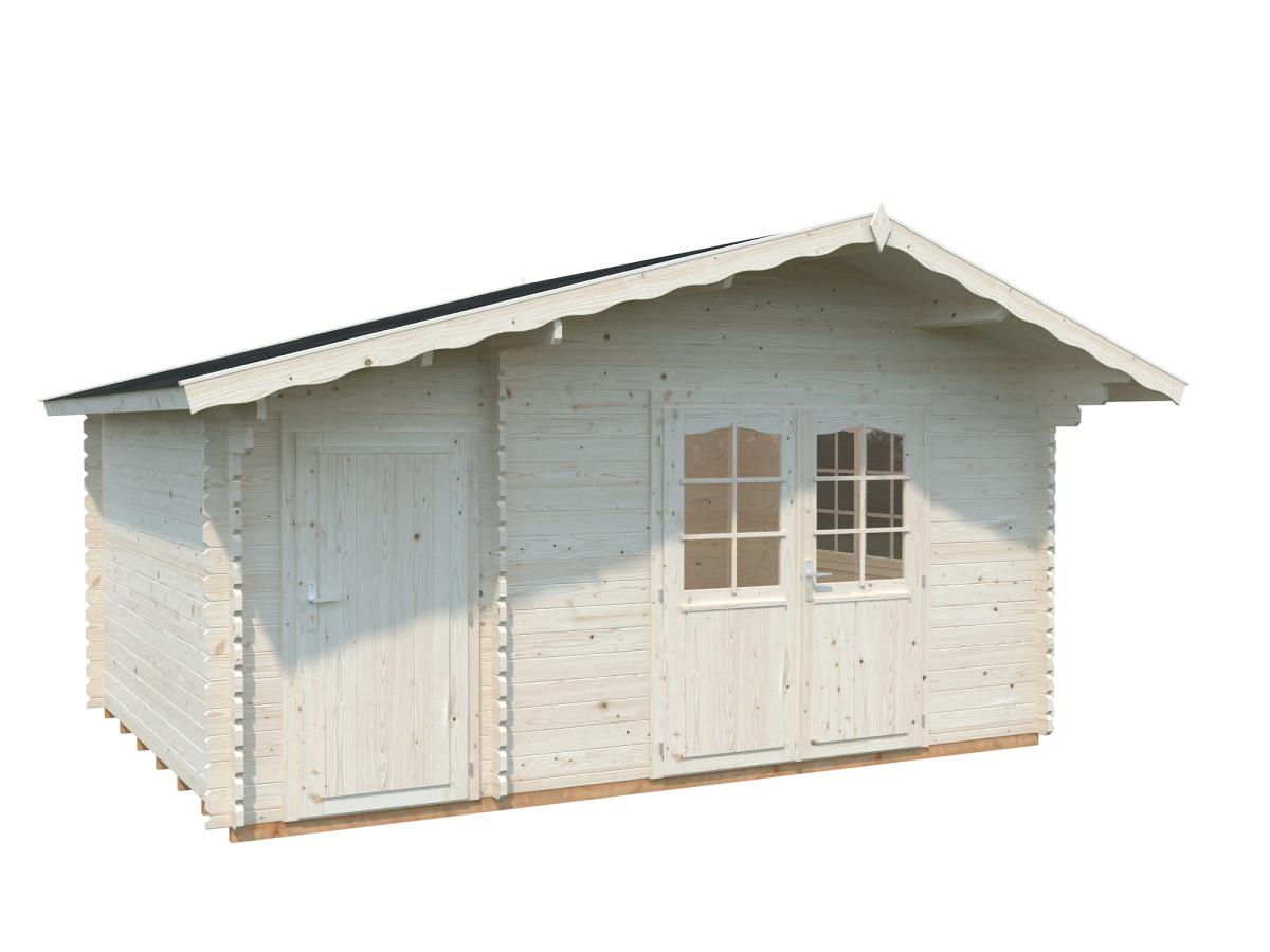 Palmako | Emma XL (15'5" x 11'6" | 154 sq.ft. | 1.3") Alpine Garden Cabin with Side Storage Shed