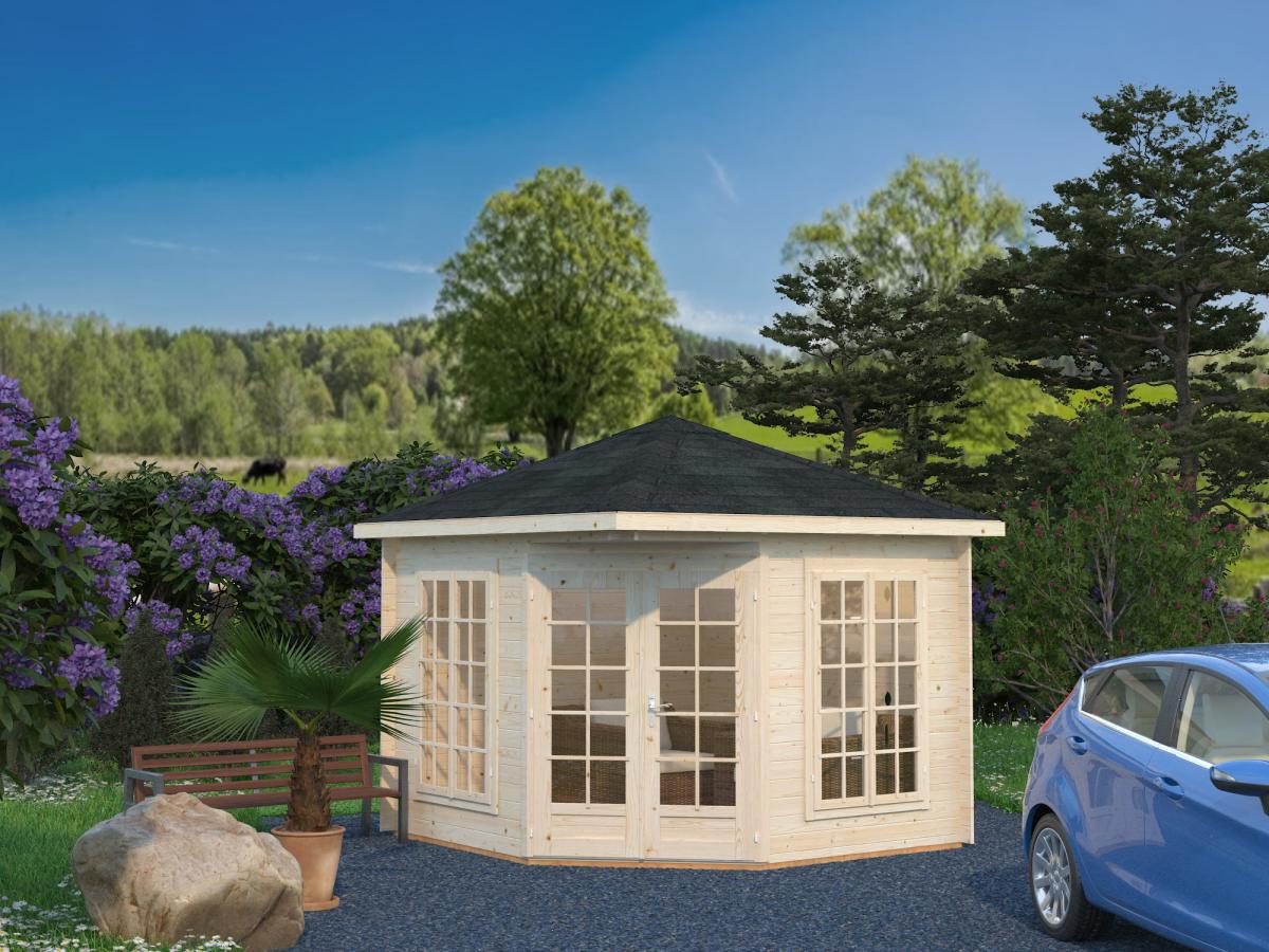 Palmako | Melanie S (9'2" x 9'2" | 75.3 sq.ft. | 1.1") Classic Corner Cabin Summer House