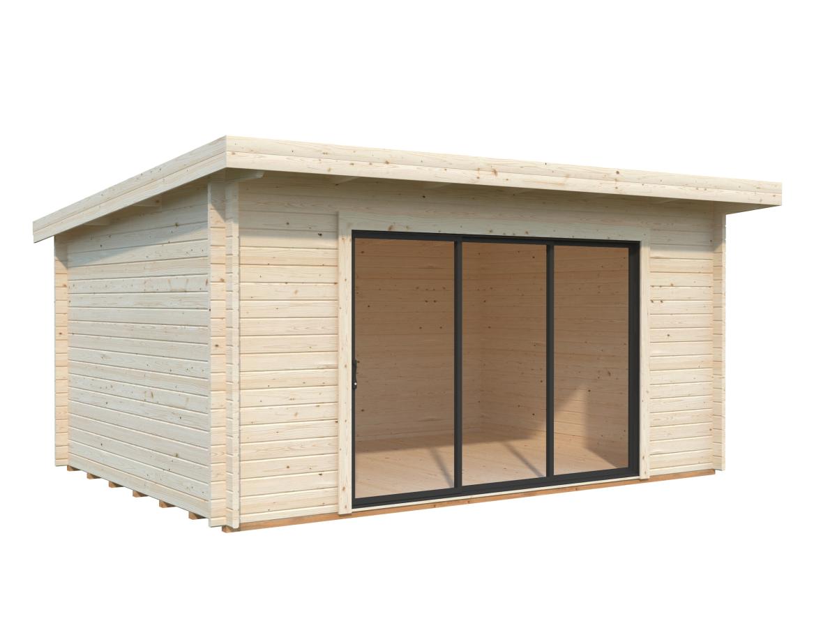 Palmako | Lea M (15'5" x 11'6" | 152.8 sq.ft. | 1.7") Spacious Pent Garden Room with Sliding Doors