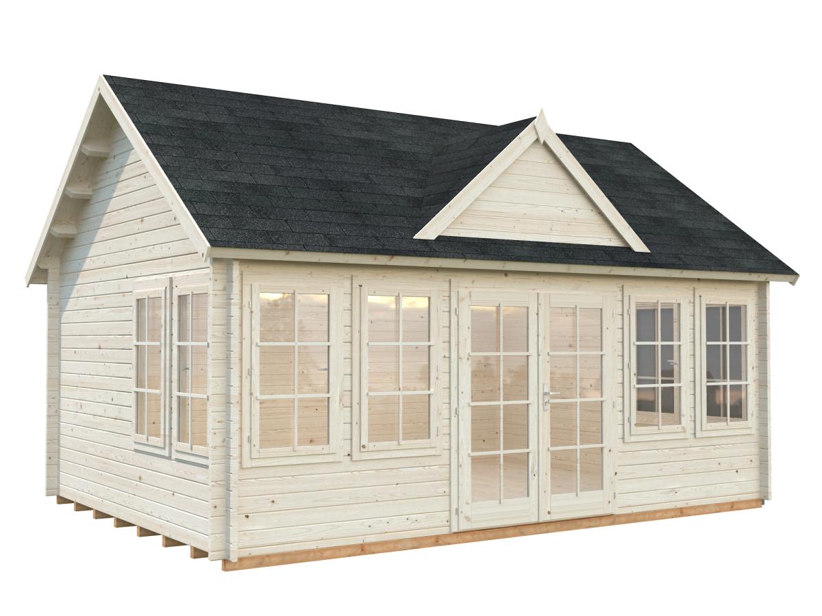 Palmako | Claudia XL (18'1" x 13'1" | 208.8 sq.ft. | 1.7") Clockhouse Log Cabin