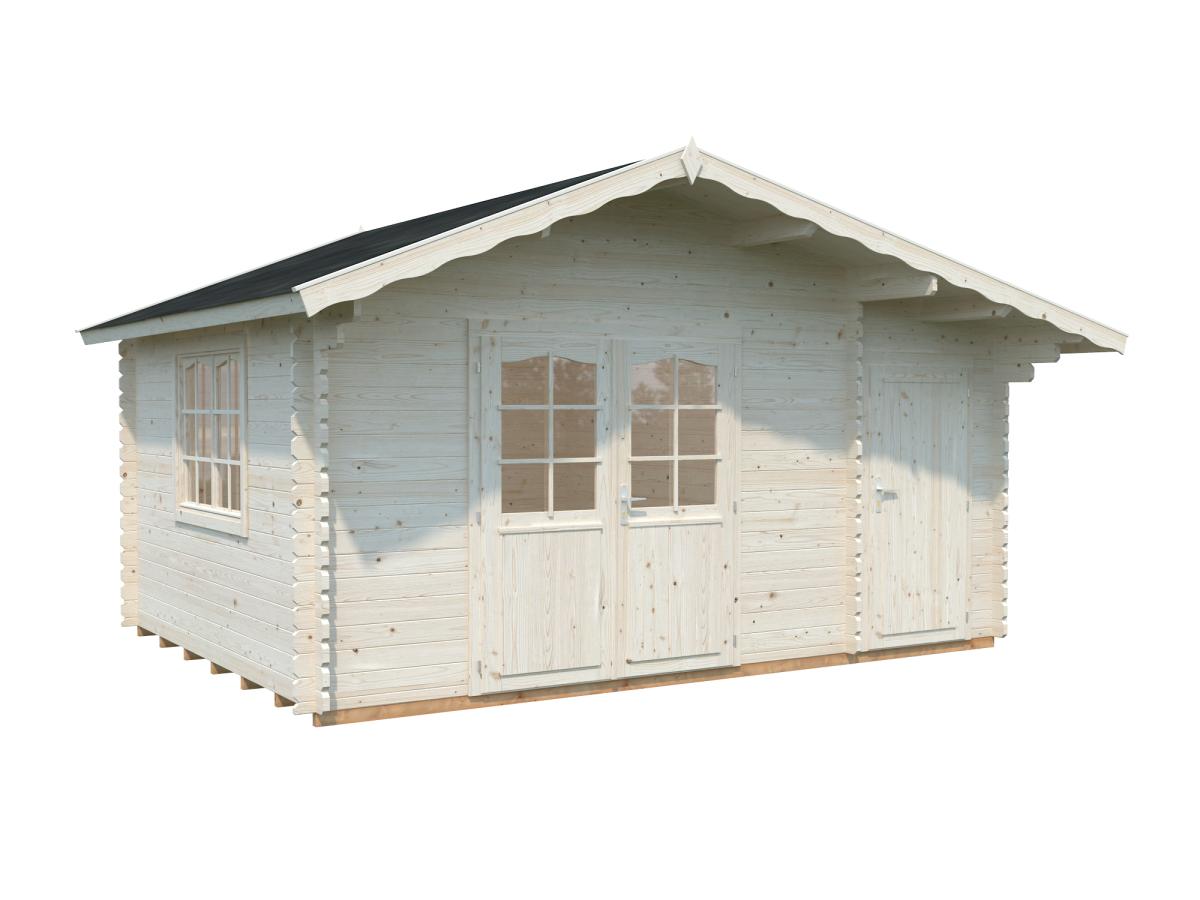 Palmako | Emma XL (15'5" x 11'6" | 154 sq.ft. | 1.3") Alpine Garden Cabin with Side Storage Shed