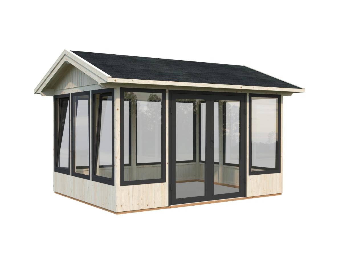 Palmako | Isabella S (9'11" x 13'2" | 117.3 sq.ft. | 3.5") Modern Glass Pavilion with Aluminium Frames