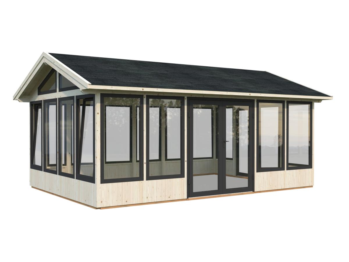 Palmako | Isabella L (13'2" x 19'7" | 239.0 sq.ft. | 3.5") Modern Glass Pavilion with Aluminium Frames