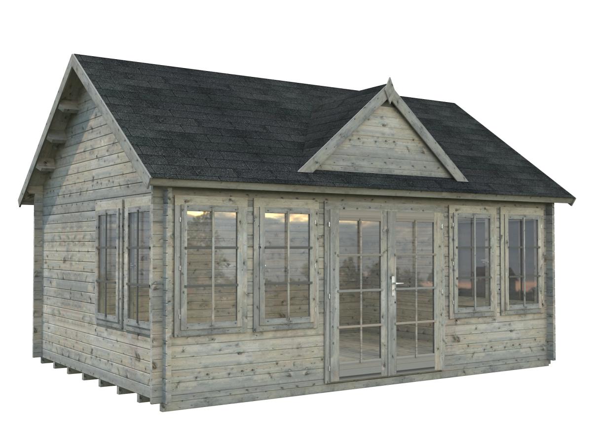 Palmako | Claudia XL (18'1" x 13'1" | 208.8 sq.ft. | 1.7") Clockhouse Log Cabin
