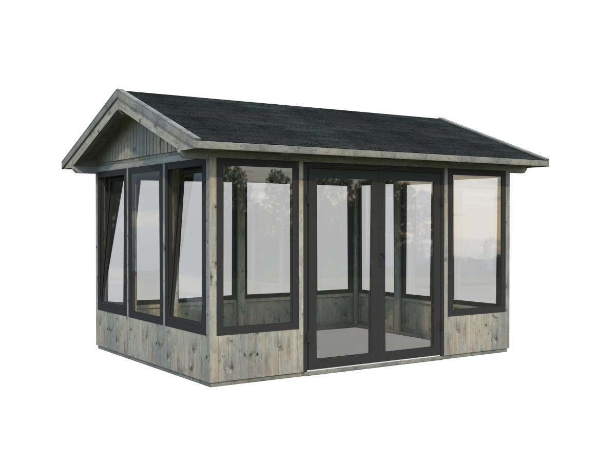 Palmako | Isabella S (9'11" x 13'2" | 117.3 sq.ft. | 3.5") Modern Glass Pavilion with Aluminium Frames
