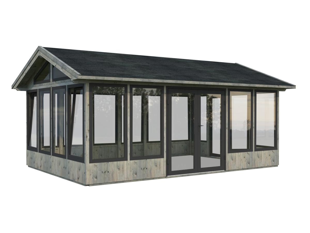 Palmako | Isabella L (13'2" x 19'7" | 239.0 sq.ft. | 3.5") Modern Glass Pavilion with Aluminium Frames