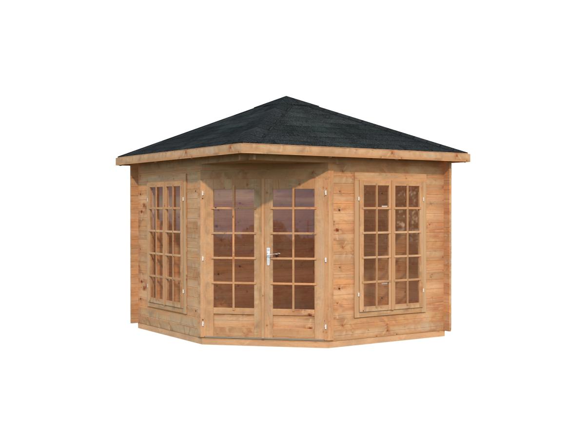 Palmako | Melanie S (9'2" x 9'2" | 75.3 sq.ft. | 1.1") Classic Corner Cabin Summer House
