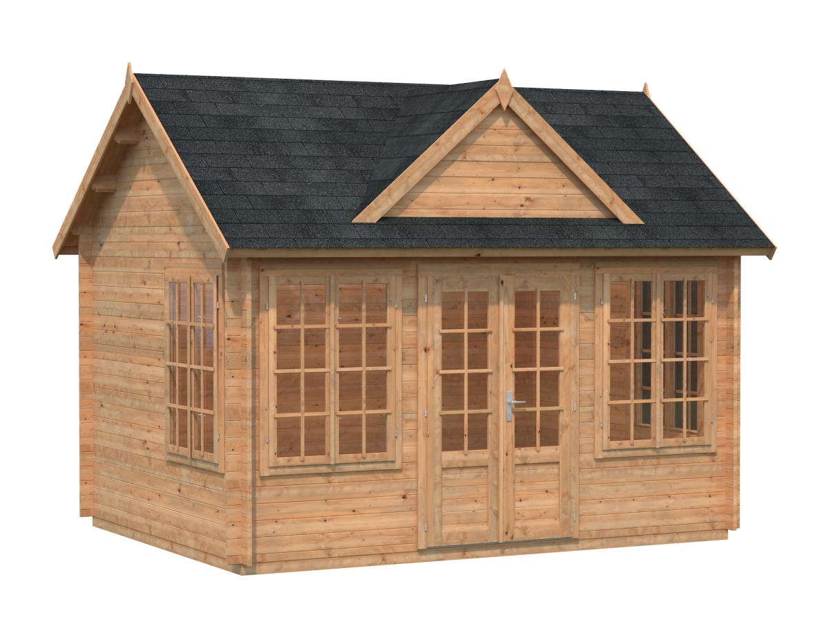 Palmako | Claudia M (13'9" x 10'6" | 123.8 sq.ft. | 1.3") Clockhouse Style Summer House