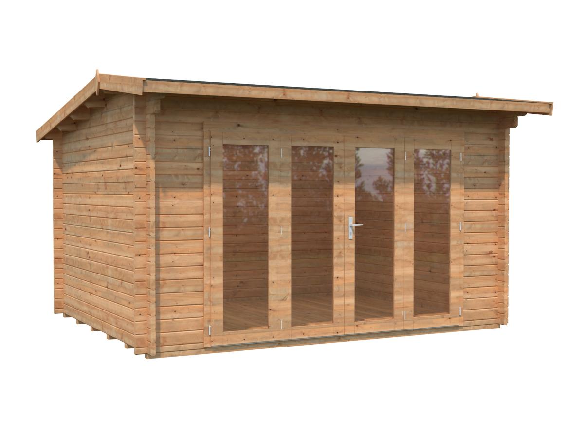 Palmako | Ines M (13'5" x 10'6" | 119.5 sq.ft. | 1.7") Timber Sunroom with Double Glazed Bi-Fold Doors