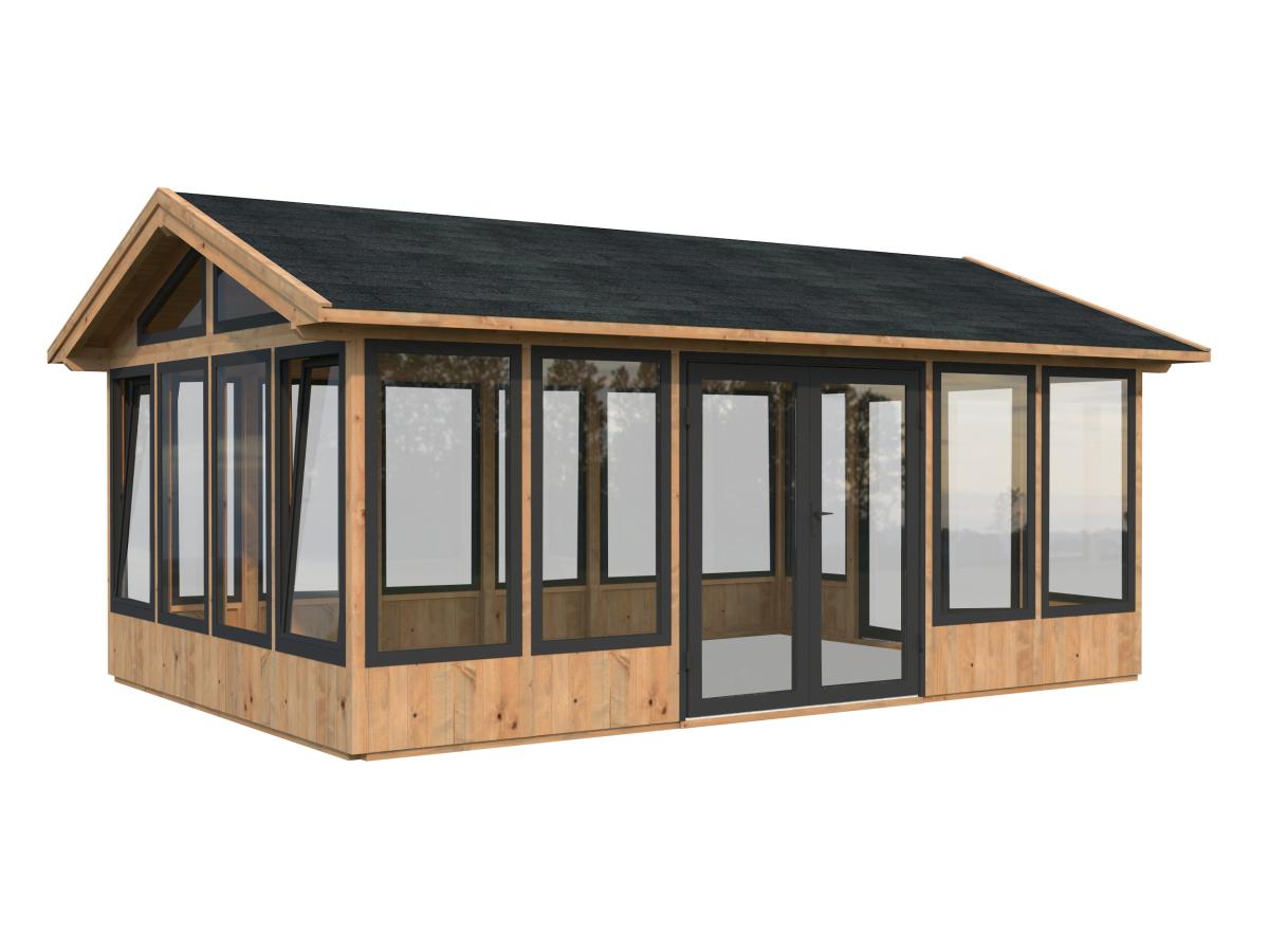 Palmako | Isabella L (13'2" x 19'7" | 239.0 sq.ft. | 3.5") Modern Glass Pavilion with Aluminium Frames
