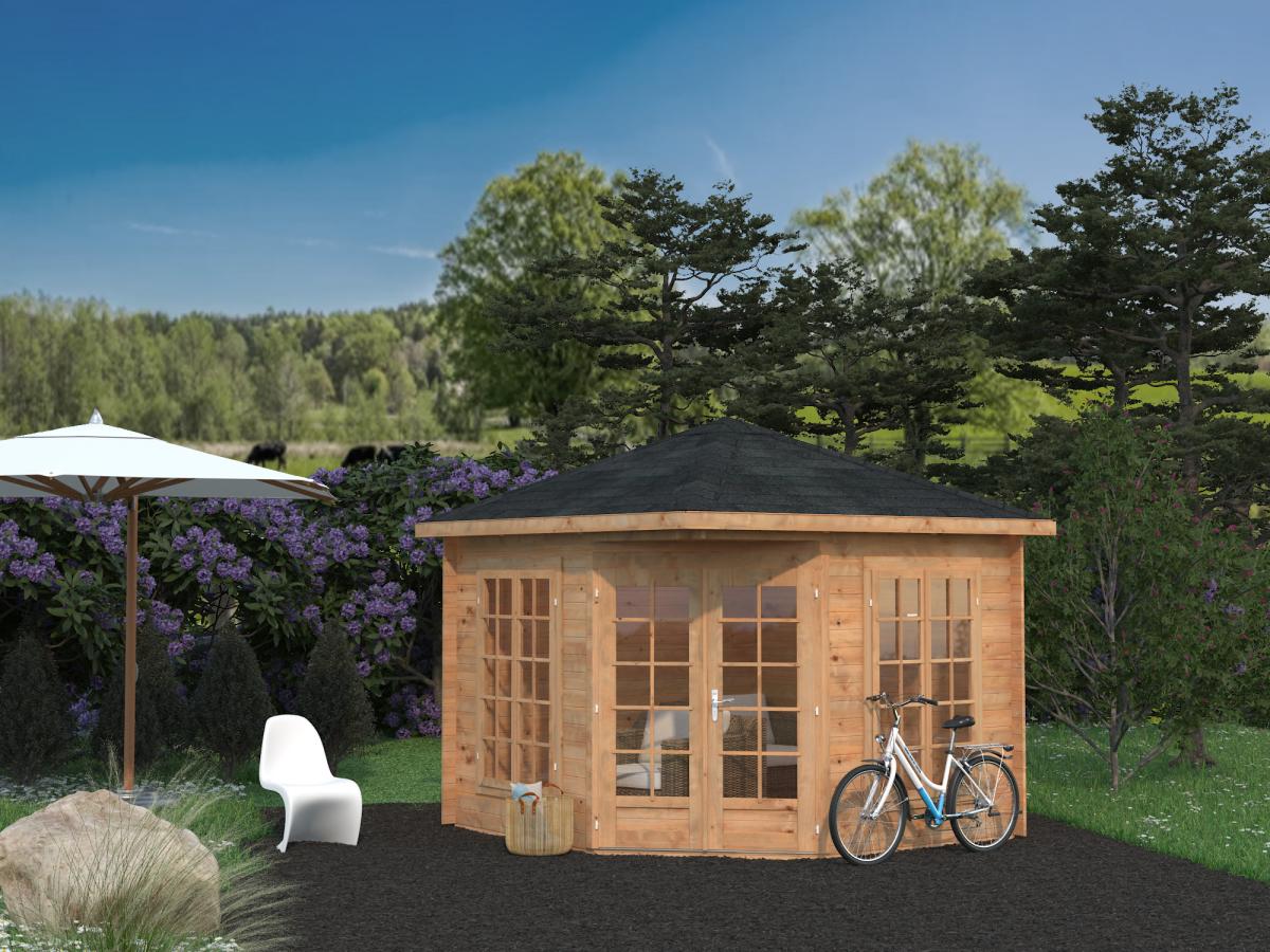 Palmako | Melanie S (9'2" x 9'2" | 75.3 sq.ft. | 1.1") Classic Corner Cabin Summer House