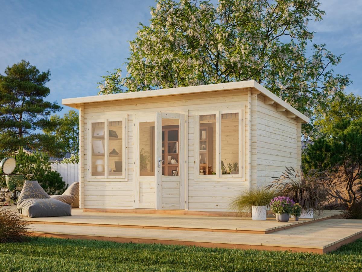 Palmako | Lisa S (13'9" x 10'6" | 123.8 sq.ft. | 1.3") Pent Timber Gar