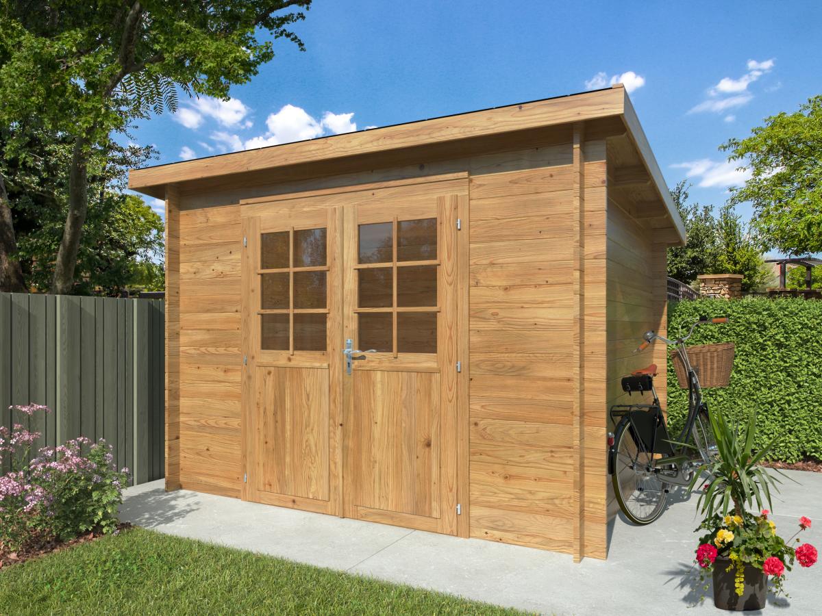 Palmako | Alice S (9'10" x 8'2" | 65.7 sq.ft. | 1.1") Compact Pressure Treated Garden Shed