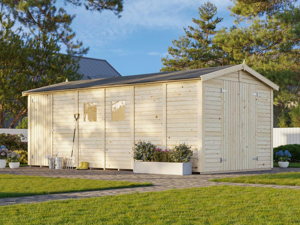 Palmako | Dan L (8'11" x 18'1" | 158.2 sq.ft.) Large Two Room Storage Shed