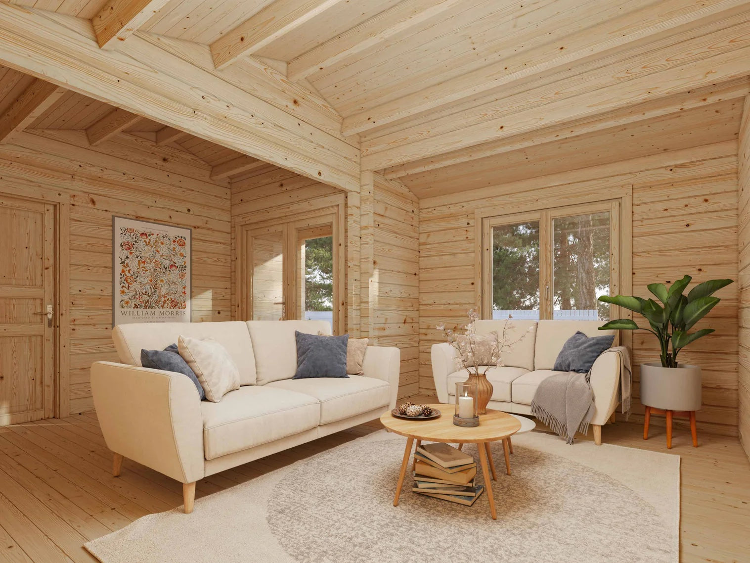 Palmako | Anna M (25'11" x 13'9" | 288.5 sq.ft. | 2.8") Modern Two Room Timber Holiday Cottage - As Seen On Living Big In a Tiny House