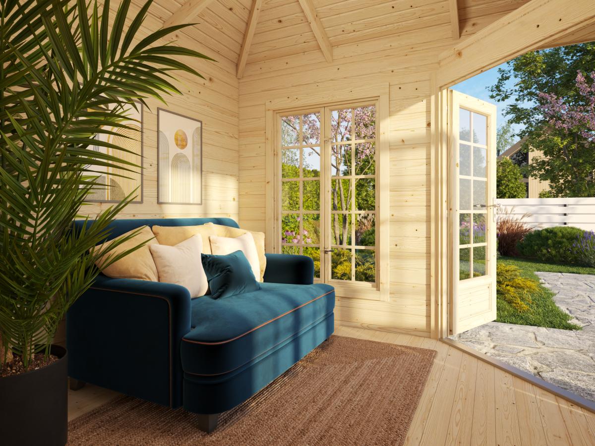 Palmako | Melanie S (9'2" x 9'2" | 75.3 sq.ft. | 1.1") Classic Corner Cabin Summer House