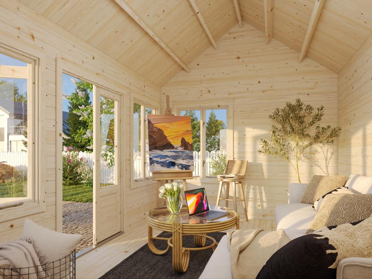 Palmako | Claudia M (13'9" x 10'6" | 123.8 sq.ft. | 1.3") Clockhouse Style Summer House