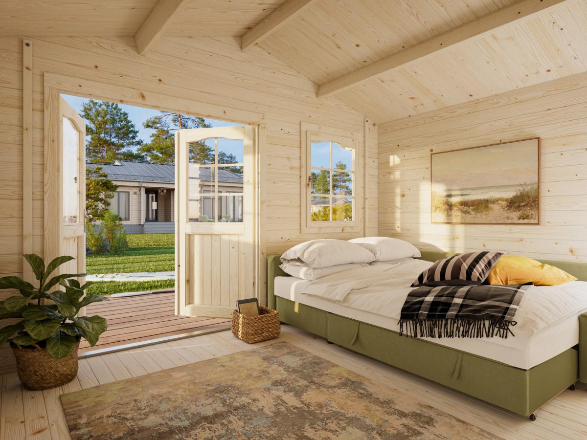 Palmako | Emma M (12'6" x 10'6" | 112 sq.ft. | 1.3") Alpine Style Log Cabin