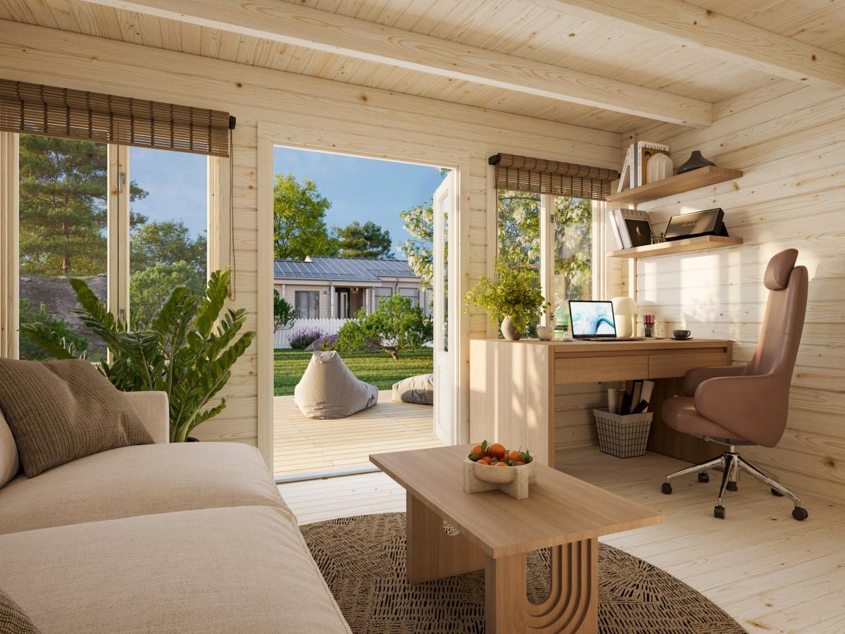 Palmako | Lisa S (13'9" x 10'6" | 123.8 sq.ft. | 1.3") Pent Timber Garden Room