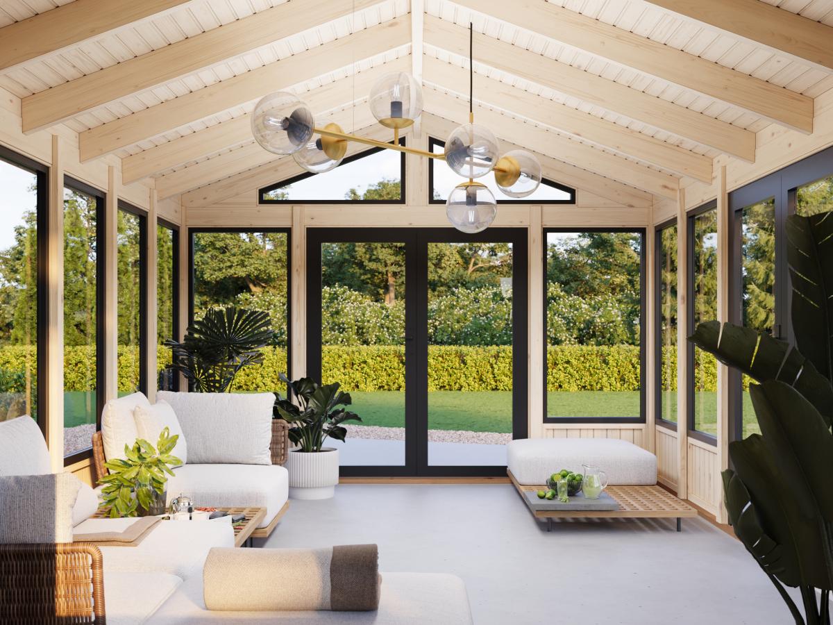 Palmako | Isabella L (13'2" x 19'7" | 239.0 sq.ft. | 3.5") Modern Glass Pavilion with Aluminium Frames