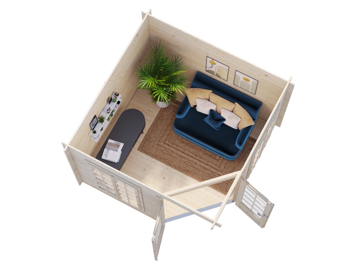 Palmako | Melanie S (9'2" x 9'2" | 75.3 sq.ft. | 1.1") Classic Corner Cabin Summer House