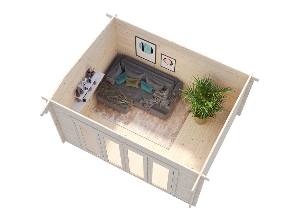 Palmako | Ines M (13'5" x 10'6" | 119.5 sq.ft. | 1.7") Timber Sunroom with Double Glazed Bi-Fold Doors