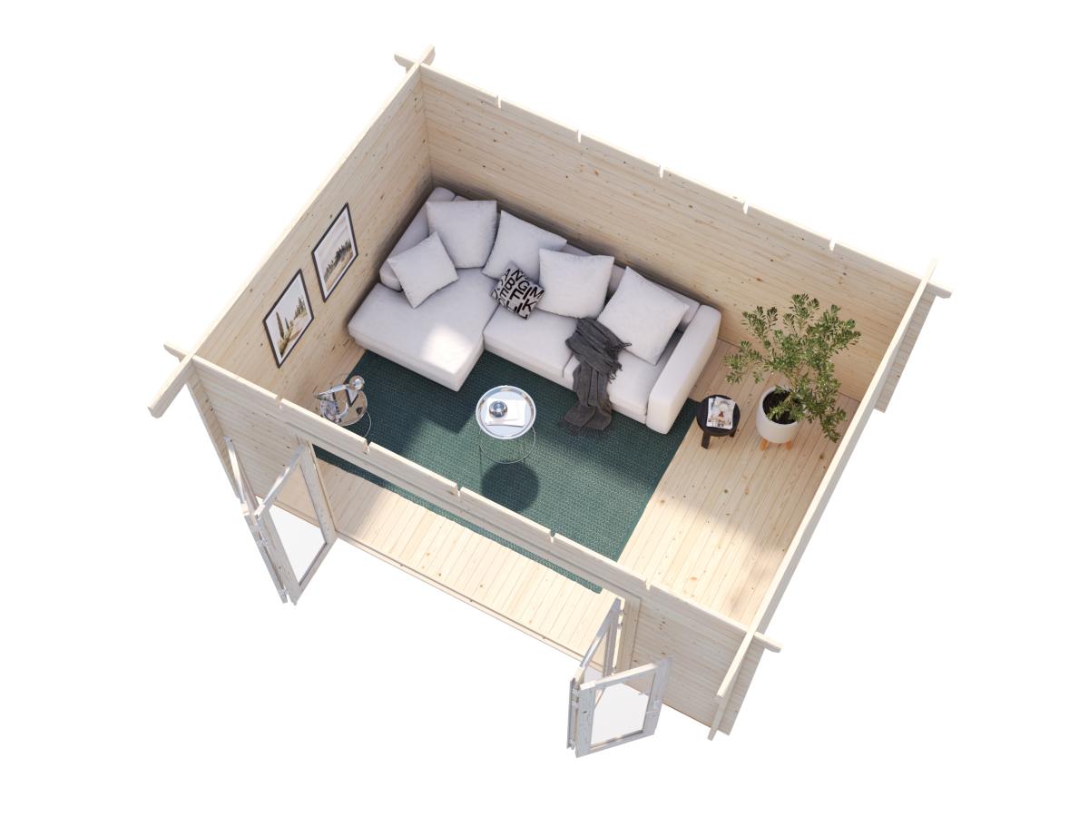 Palmako | Lea M (15'5" x 11'6" | 152.8 sq.ft. | 1.7") Spacious Pent Garden Room with Bi-Fold Doors