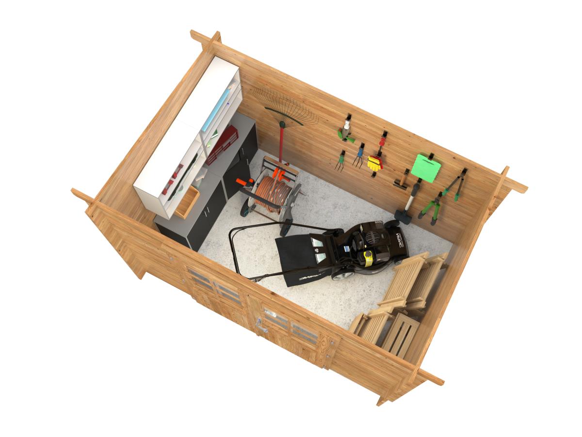 Palmako | Alice XS (9'9" x 6'7" | 50.6 sq.ft. | 1.1") Small Pressure Treated Garden Shed