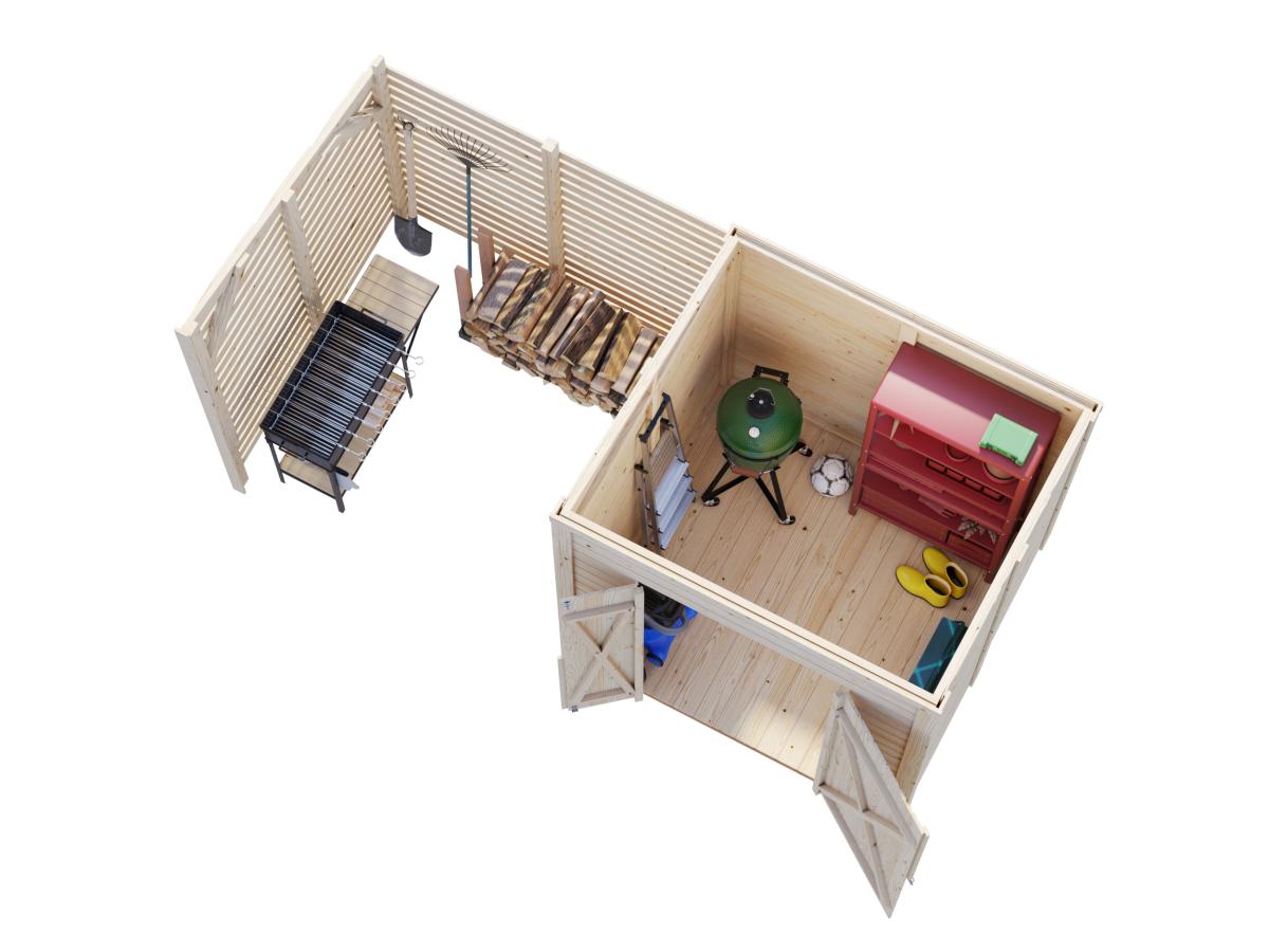 Palmako | Leif L (12′2″ × 5′7″ | 32.3 sq.ft.) Practical Garden Shed