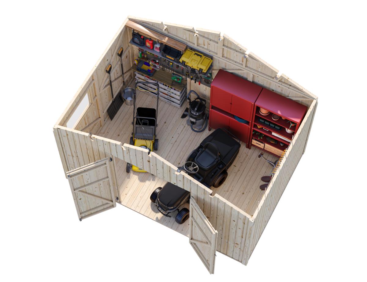 Palmako | Nils M (11'6" x 7'10" | 88.3 sq.ft.) Storage Shed