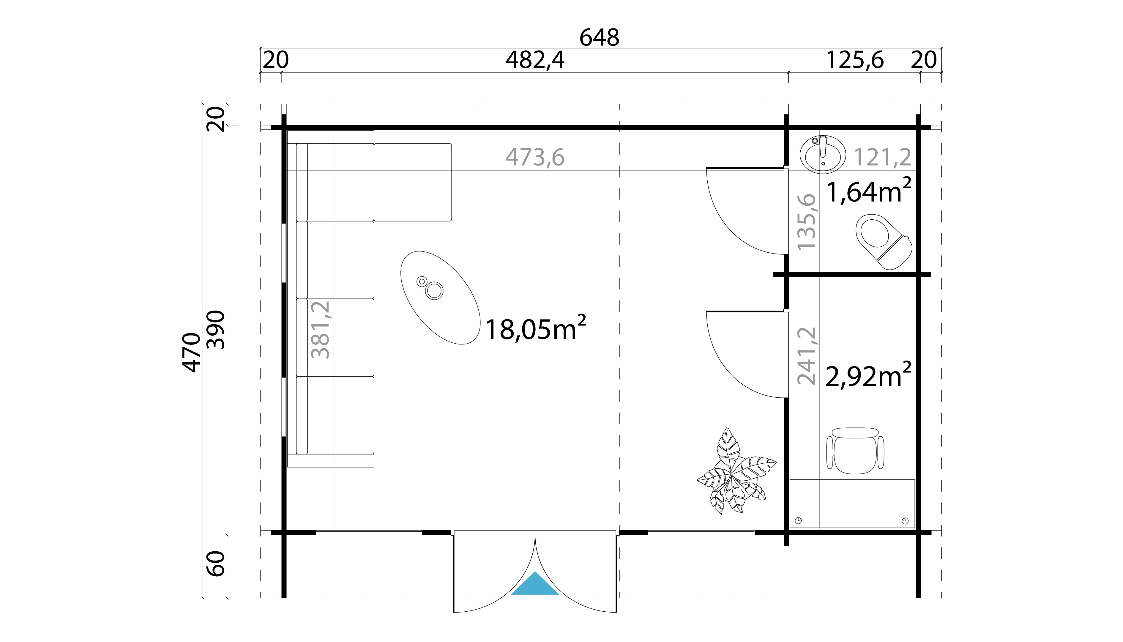 Lasita Maja | Japan (19'11" x 12'9" | 246 sq.ft.) Modern Cabin With Two Interior Doors