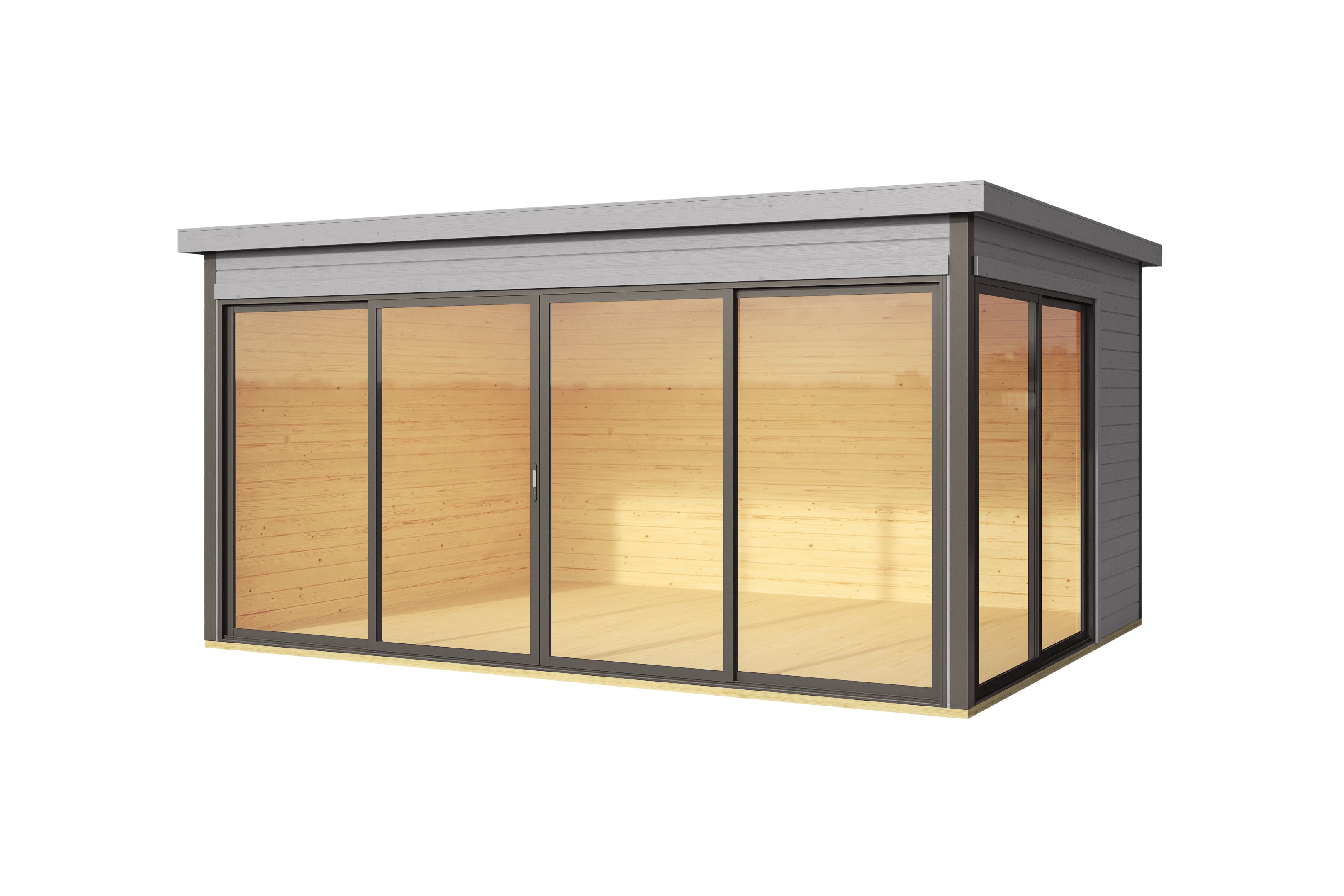 Lasita Maja | Domeo 4 (13'9" x 10'7" | 138 sq.ft.) Modern Cabin With Large Window Facade