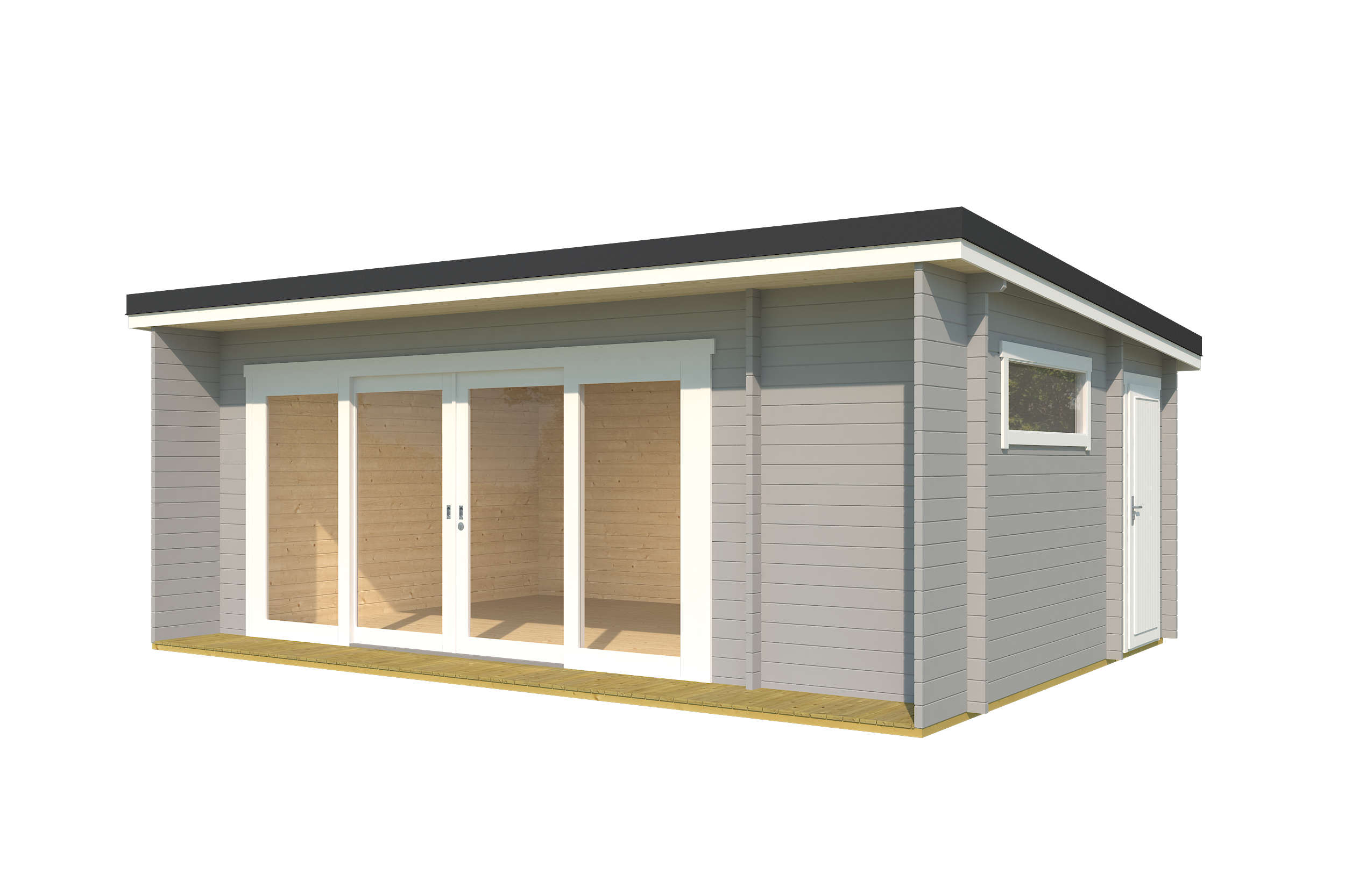 Lasita Maja | Java (19'11" x 12'9" | 246 sq.ft.) Modern Garden Cabin With Premium Glazing & Dual-Access Storage