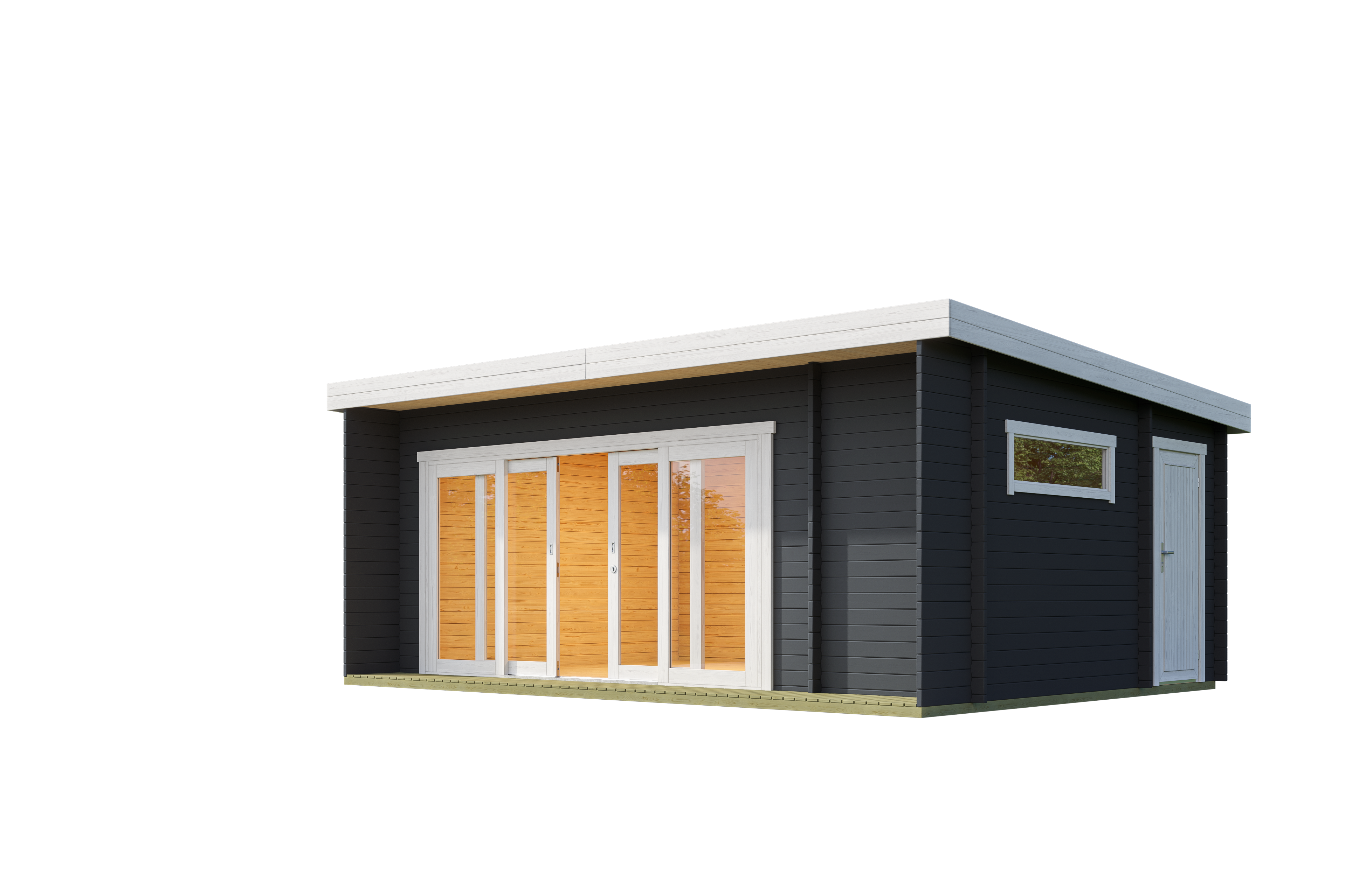 Lasita Maja | Java (19'11" x 12'9" | 246 sq.ft.) Modern Garden Cabin With Premium Glazing & Dual-Access Storage