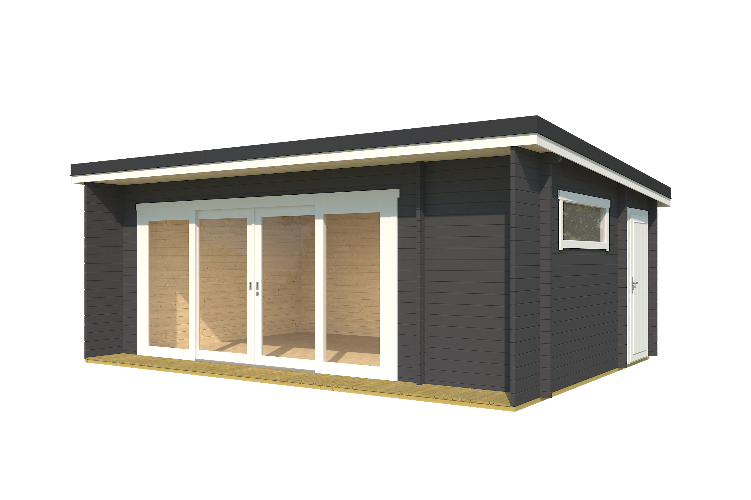 Lasita Maja | Java (19'11" x 12'9" | 246 sq.ft.) Modern Garden Cabin With Premium Glazing & Dual-Access Storage