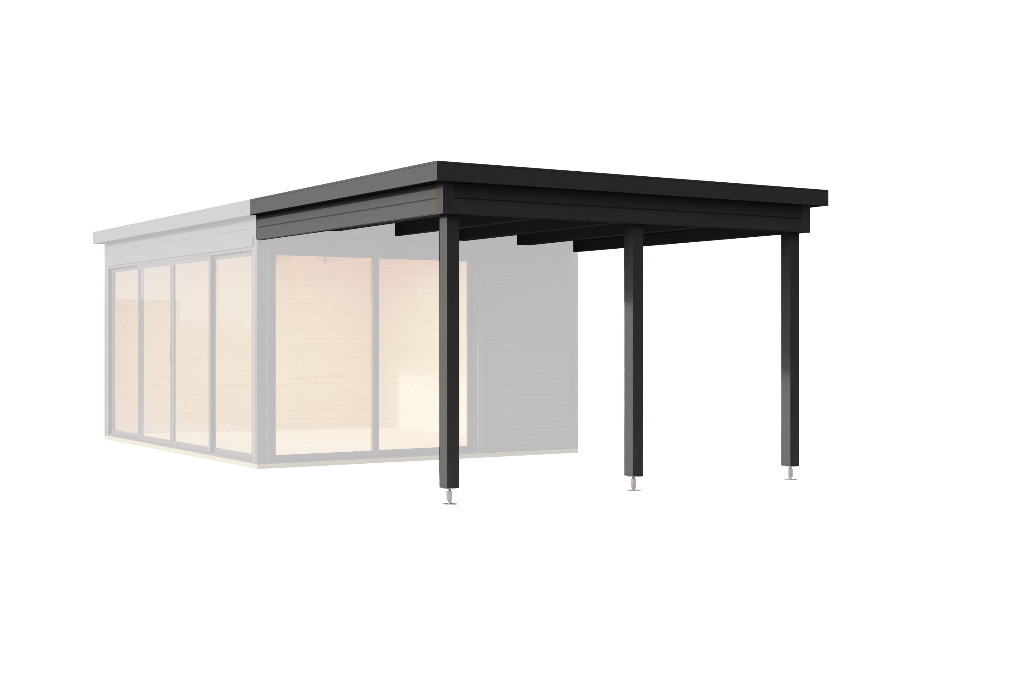 Lasita Maja | Domeo 4 (13'9" x 10'7" | 138 sq.ft.) Modern Cabin With Large Window Facade