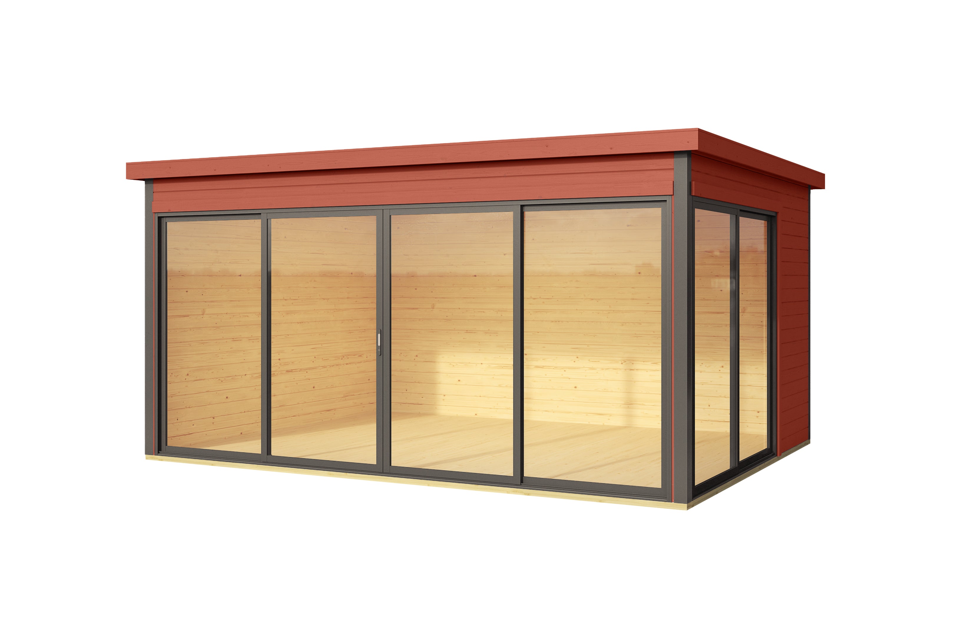 Lasita Maja | Domeo 4 (13'9" x 10'7" | 138 sq.ft.) Modern Cabin With Large Window Facade