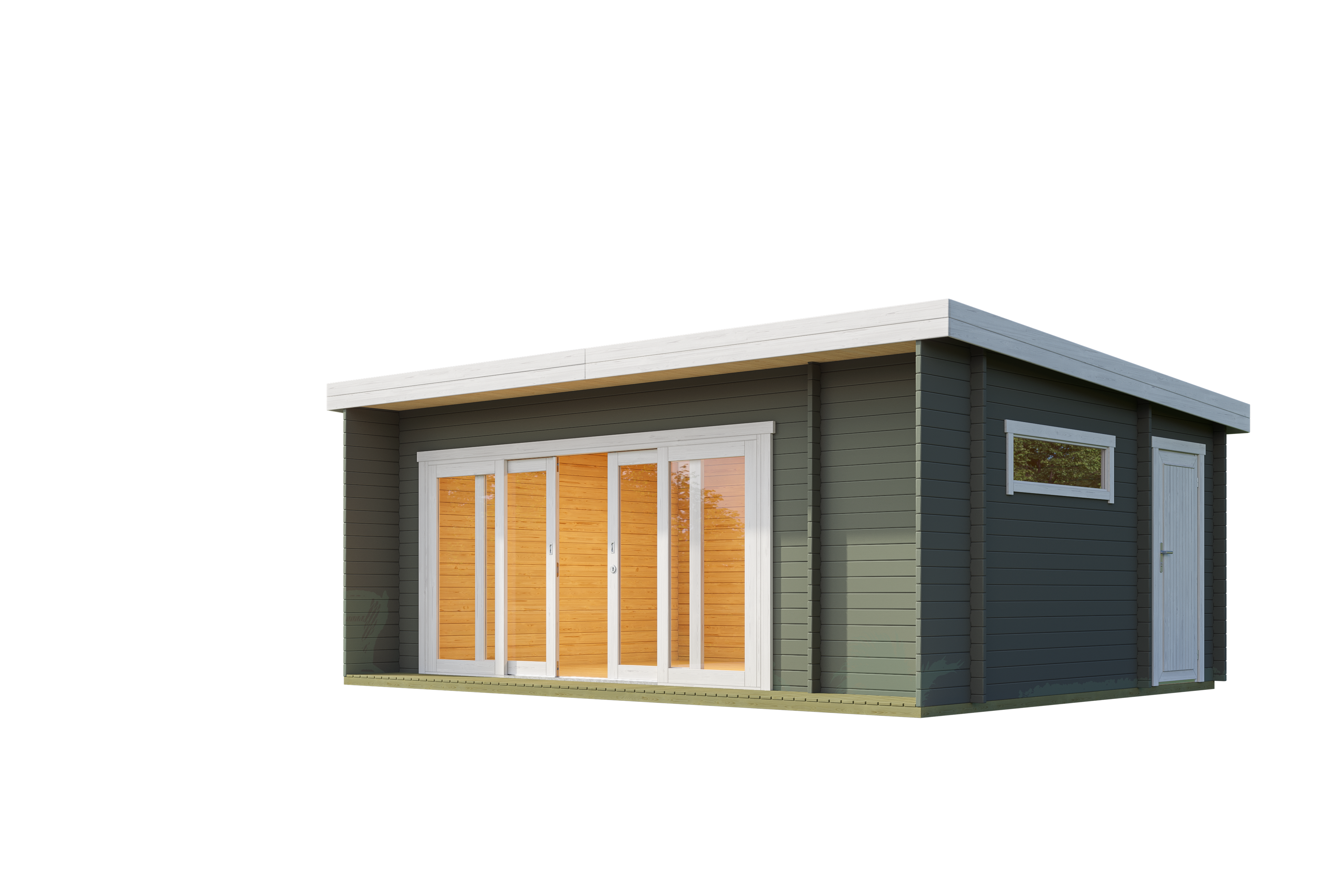 Lasita Maja | Java (19'11" x 12'9" | 246 sq.ft.) Modern Garden Cabin With Premium Glazing & Dual-Access Storage