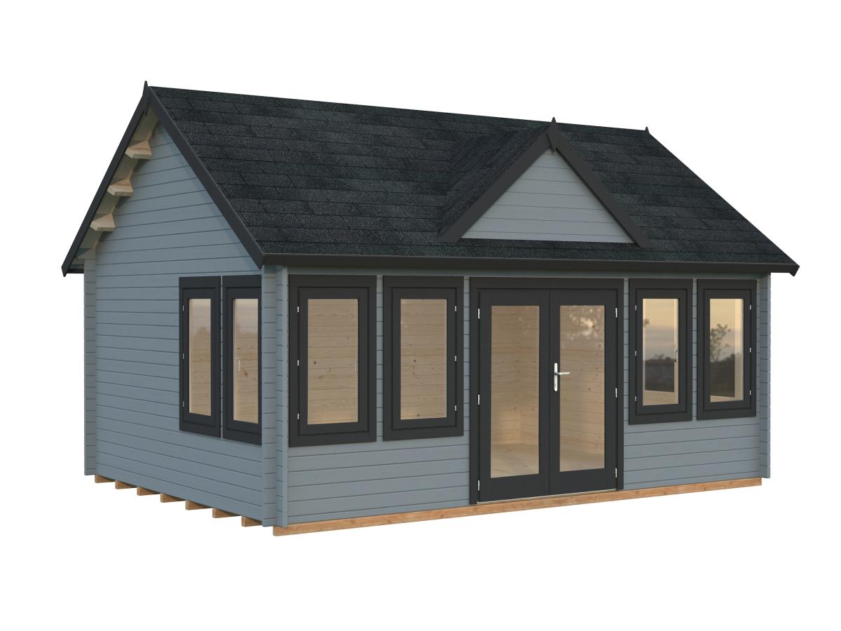 Palmako | Claudia XL (18'1" x 13'1" | 208.8 sq.ft. | 1.7") Clockhouse Log Cabin