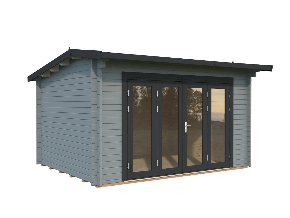 Palmako | Ines M (13'5" x 10'6" | 119.5 sq.ft. | 1.7") Timber Sunroom with Double Glazed Bi-Fold Doors