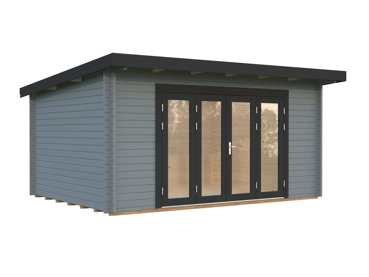 Palmako | Lea M (15'5" x 11'6" | 152.8 sq.ft. | 1.7") Spacious Pent Garden Room with Bi-Fold Doors
