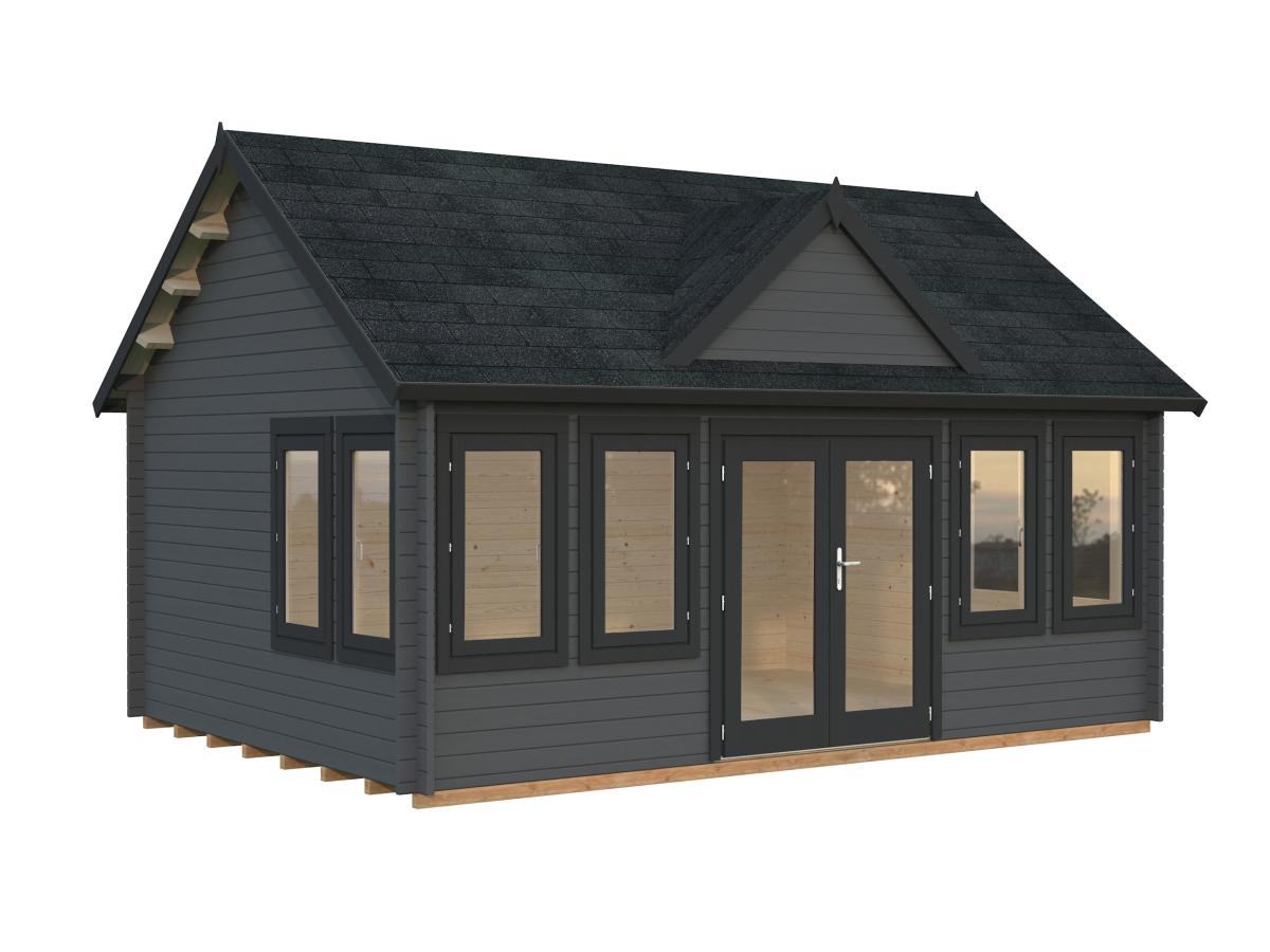 Palmako | Claudia XL (18'1" x 13'1" | 208.8 sq.ft. | 1.7") Clockhouse Log Cabin