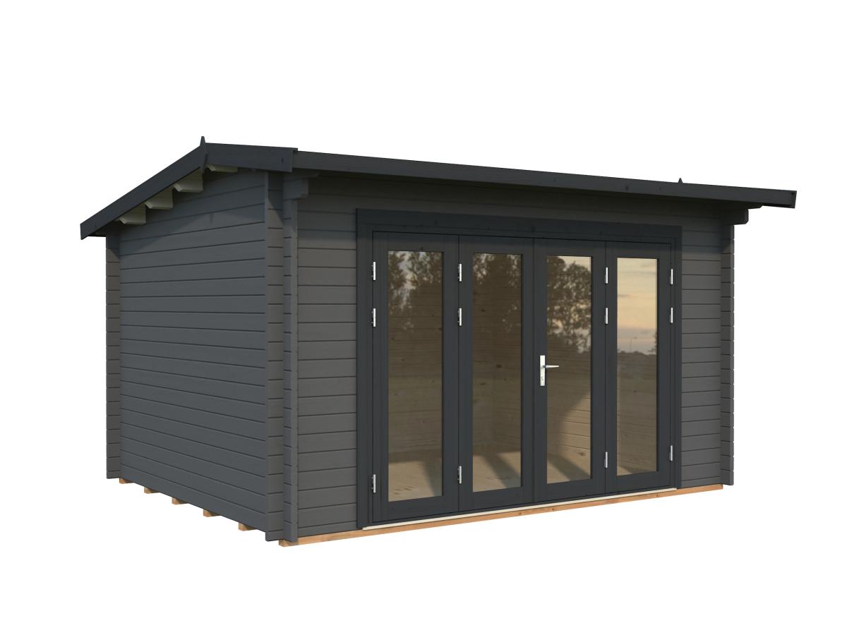 Palmako | Ines M (13'5" x 10'6" | 119.5 sq.ft. | 1.7") Timber Sunroom with Double Glazed Bi-Fold Doors