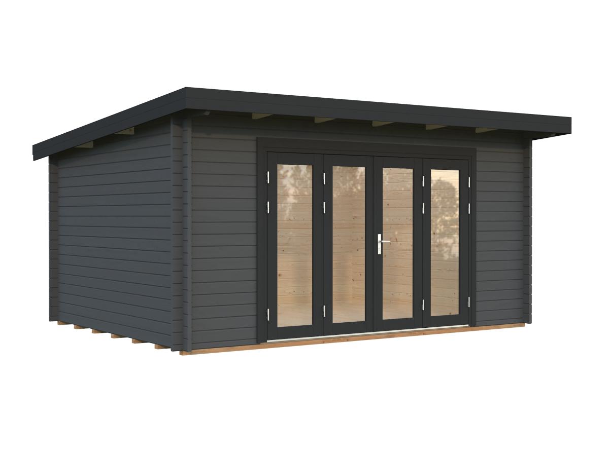 Palmako | Lea M (15'5" x 11'6" | 152.8 sq.ft. | 1.7") Spacious Pent Garden Room with Bi-Fold Doors