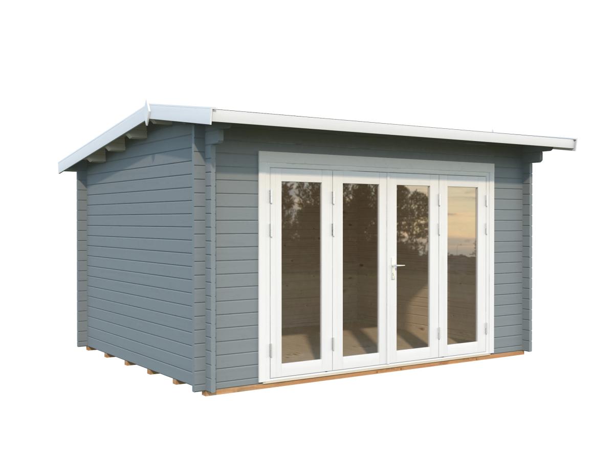 Palmako | Ines M (13'5" x 10'6" | 119.5 sq.ft. | 1.7") Timber Sunroom with Double Glazed Bi-Fold Doors