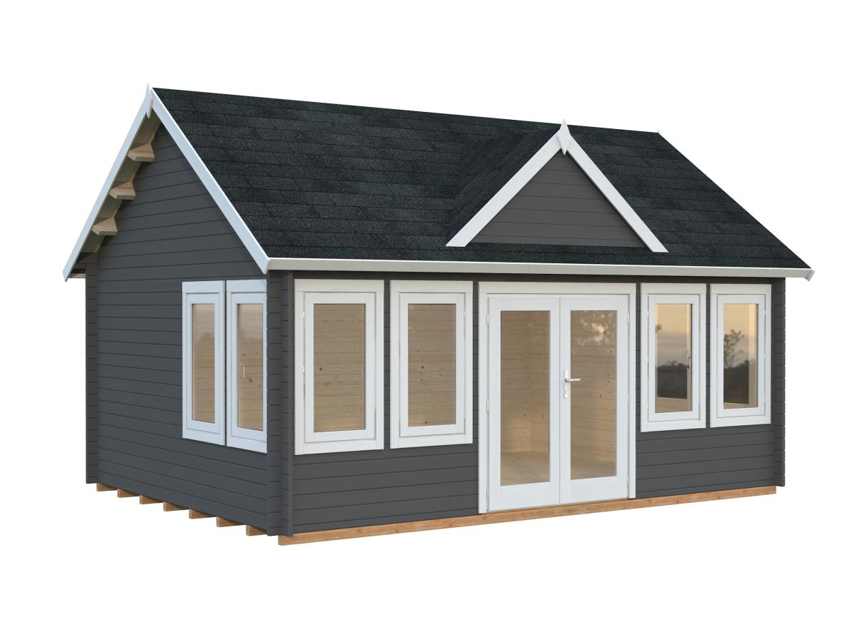 Palmako | Claudia XL (18'1" x 13'1" | 208.8 sq.ft. | 1.7") Clockhouse Log Cabin