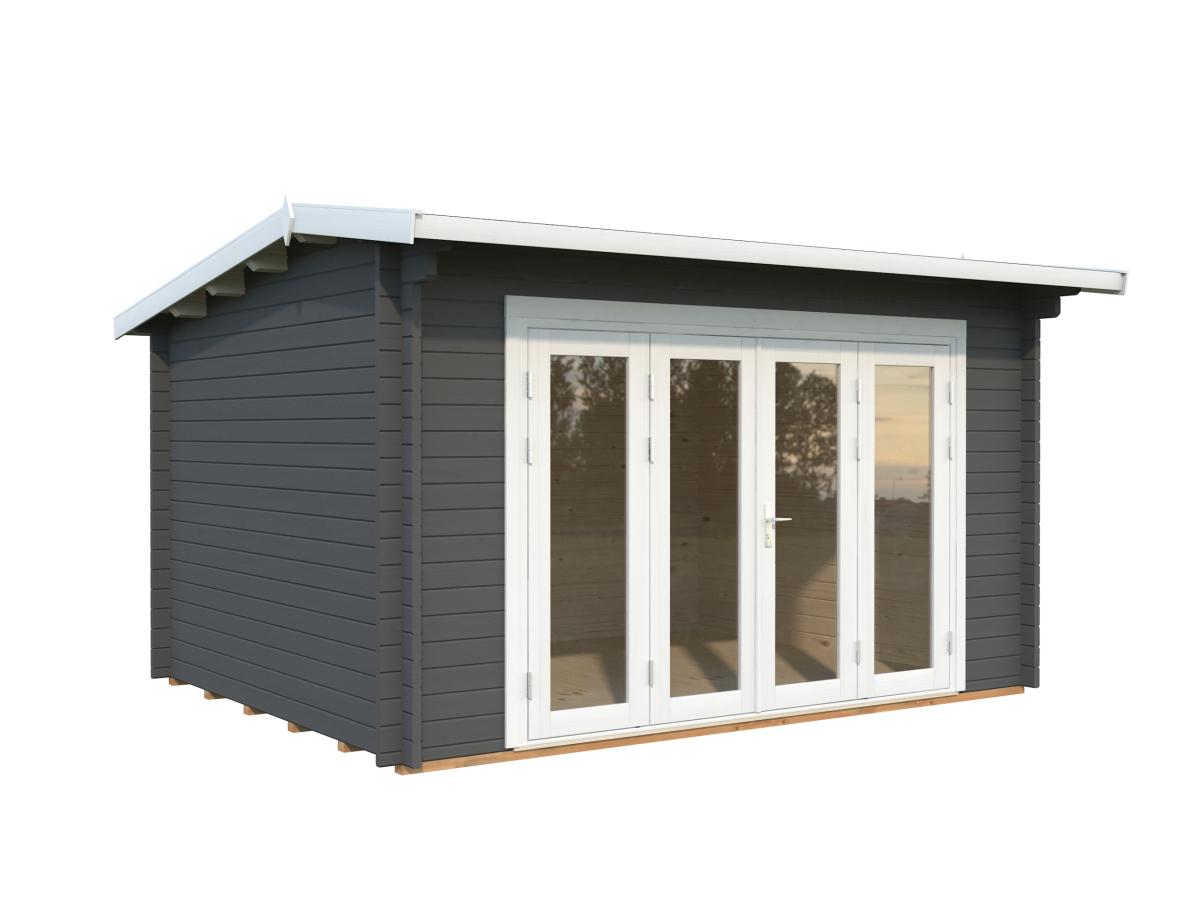 Palmako | Ines M (13'5" x 10'6" | 119.5 sq.ft. | 1.7") Timber Sunroom with Double Glazed Bi-Fold Doors