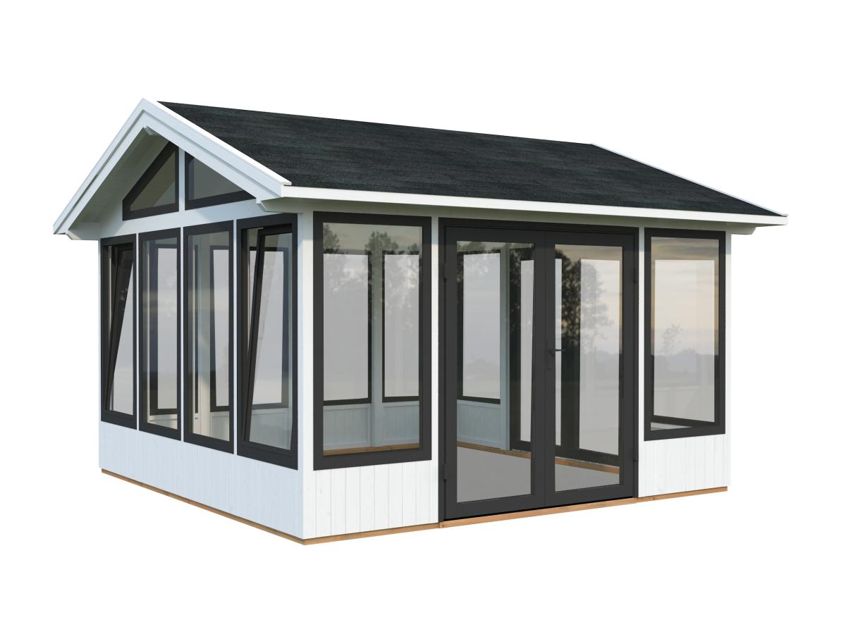 Palmako | Isabella M (13'2" x 13'2" | 158.2 sq.ft. | 3.5") Modern Glass Pavilion with Aluminium Frames