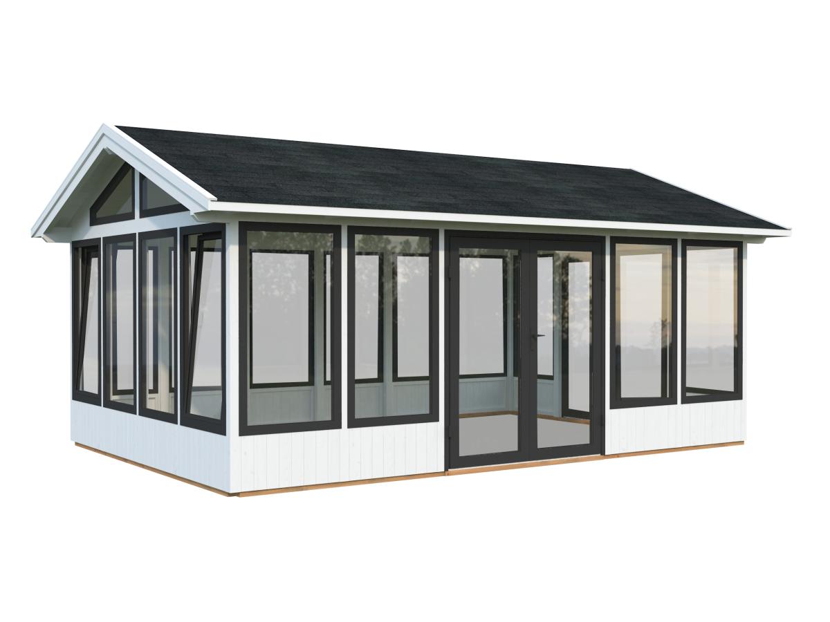Palmako | Isabella L (13'2" x 19'7" | 239.0 sq.ft. | 3.5") Modern Glass Pavilion with Aluminium Frames